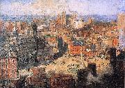 Colin Campbell Cooper Columbus Circle oil painting picture wholesale